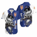 New York Mets Jack Skellington And Zero Hawaiian - Adult & Kids T-Shirts, Sweatshirts & Hoodies apparel design preview 1