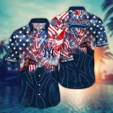 New York Yankees Fireworks Freedom Hawaiian - Adult & Kids T-Shirts, Sweatshirts & Hoodies apparel design preview 1