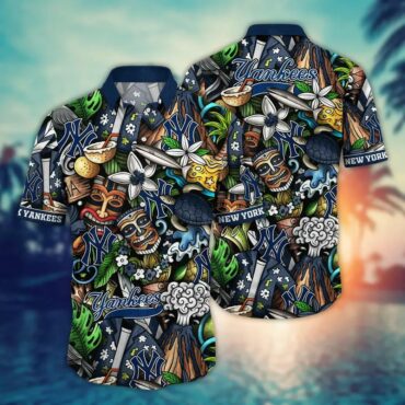 New York Yankees Tropical Totem Hawaiian - Adult & Kids T-Shirts, Sweatshirts & Hoodies apparel design preview 1