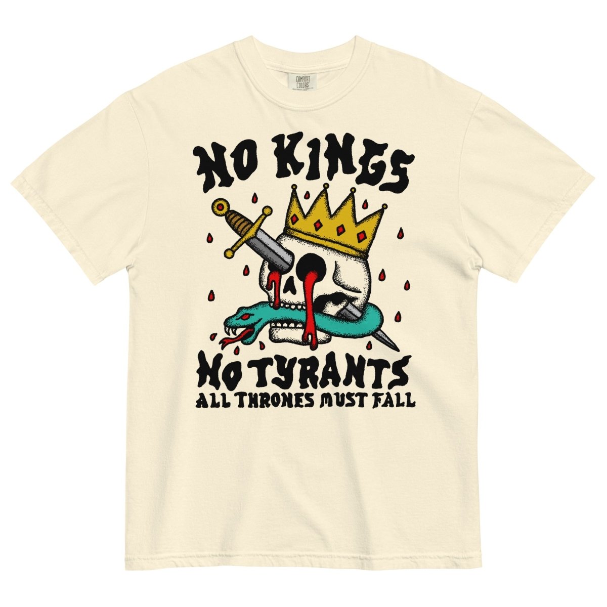 No Kings Tyrants - Adult & Kids T-Shirts, Sweatshirts & Hoodies apparel design preview 1