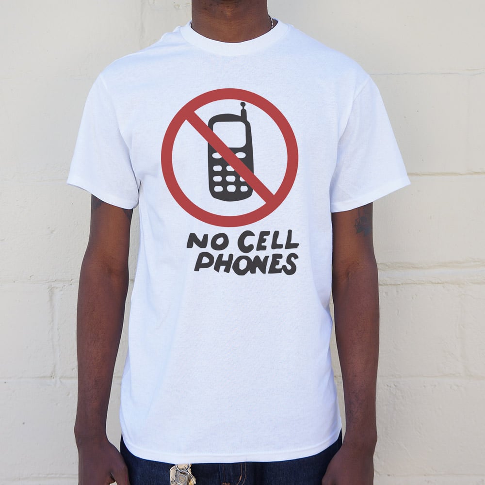 No Cell Phones - Adult & Kids T-Shirts, Sweatshirts & Hoodies apparel design preview 1