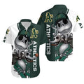 Oakland Athletics Jack Skellington And Zero Hawaiian - Adult & Kids T-Shirts, Sweatshirts & Hoodies apparel design preview 1