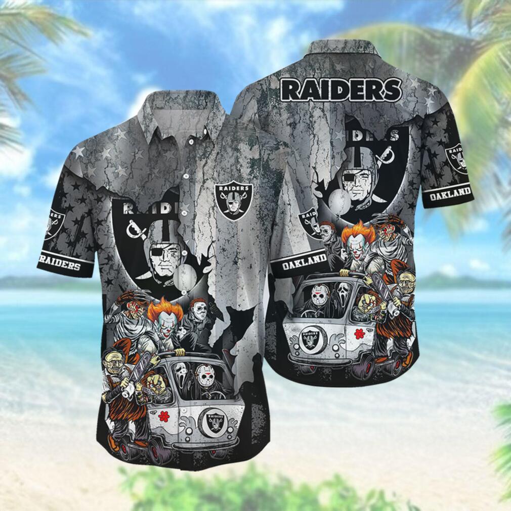 Oakland Raiders Team Design Hawaiian Edition - Adult & Kids T-Shirts, Sweatshirts & Hoodies apparel design preview 1