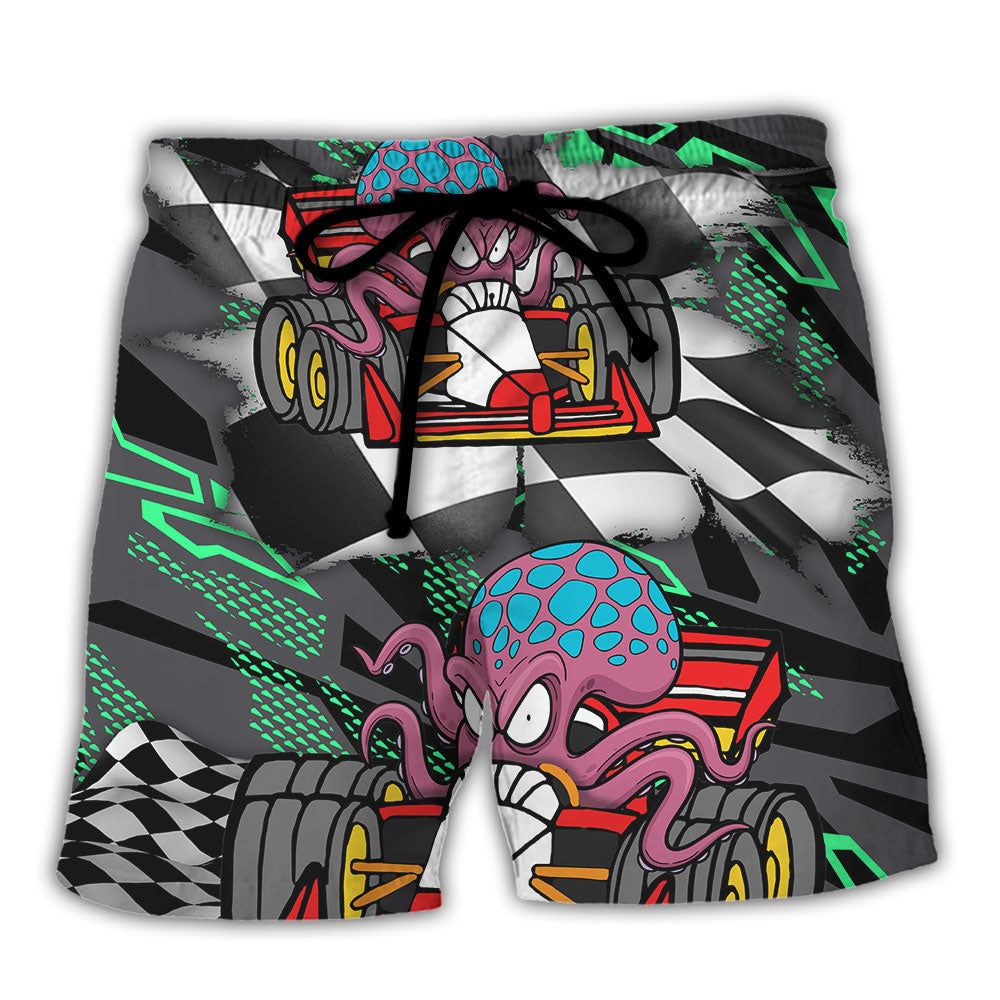Octopus Racing Formula One Car Australian Vibe Art - Adult & Kids T-Shirts, Sweatshirts & Hoodies apparel design preview 1