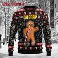 Oh Snap Gingerbread Funny Gingerbread Ugly Christmas Sweater - Holiday Gift product image