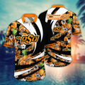 Oklahoma State Cowboys NCAA Hawaiian Pool Days Aloha - Adult & Kids T-Shirts, Sweatshirts & Hoodies apparel design preview 1