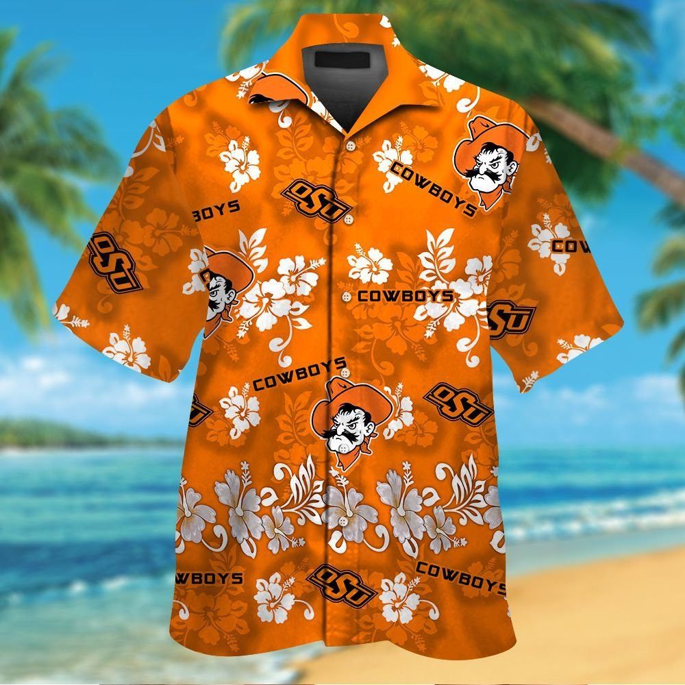 Oklahoma State Cowboys Short Sleeve Button Up - Adult & Kids T-Shirts, Sweatshirts & Hoodies apparel design preview 1