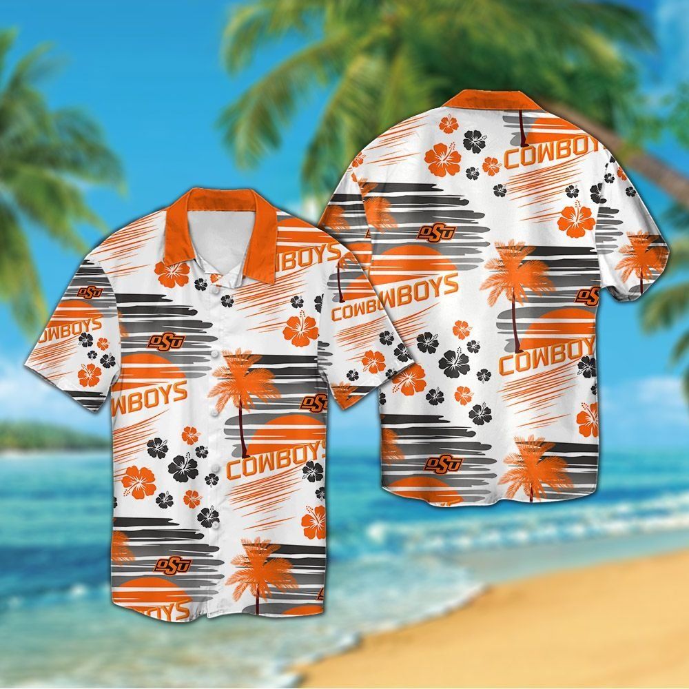 Oklahoma State Cowboys Short Sleeve Button Up - Adult & Kids T-Shirts, Sweatshirts & Hoodies apparel design preview 1