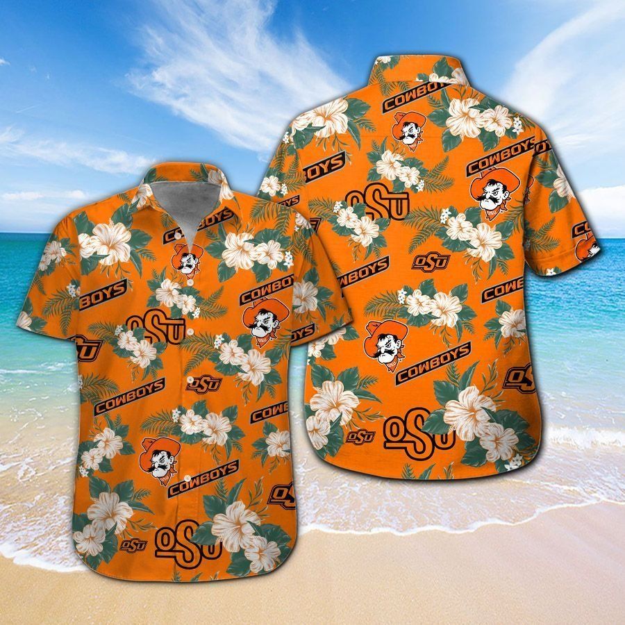 Oklahoma State Cowboys Short Sleeve Button Up - Adult & Kids T-Shirts, Sweatshirts & Hoodies apparel design preview 1