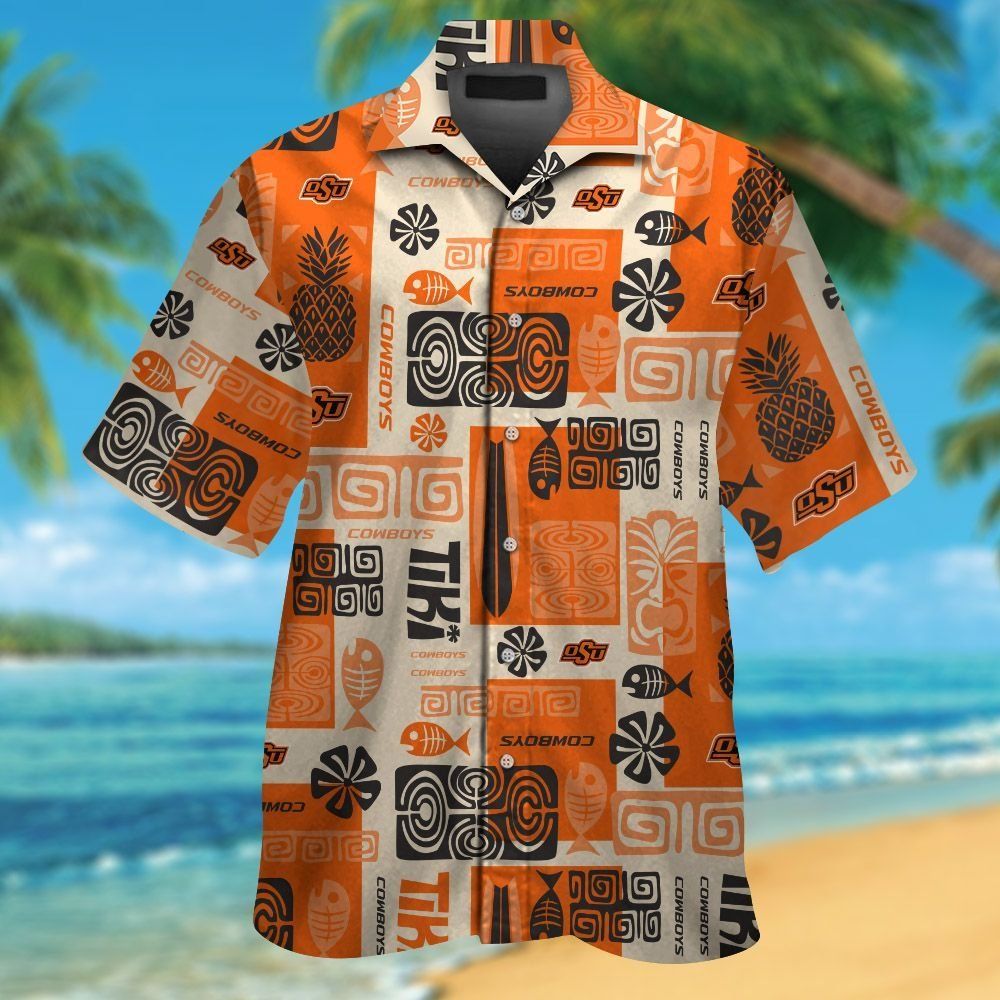 Oklahoma State Cowboys Short Sleeve Button Up - Adult & Kids T-Shirts, Sweatshirts & Hoodies apparel design preview 1