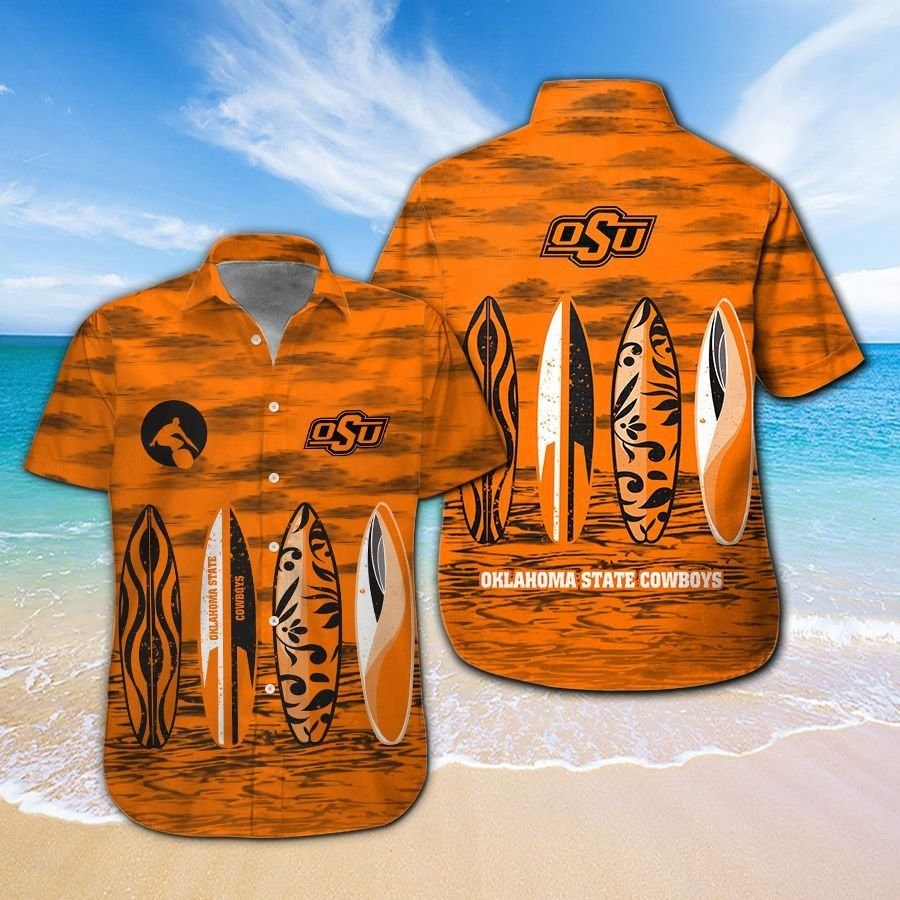 Oklahoma State Cowboys Short Sleeve Button Up - Adult & Kids T-Shirts, Sweatshirts & Hoodies apparel design preview 1