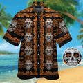 Oklahoma State Cowboysskull Short Sleeve Button Up - Adult & Kids T-Shirts, Sweatshirts & Hoodies apparel design preview 1