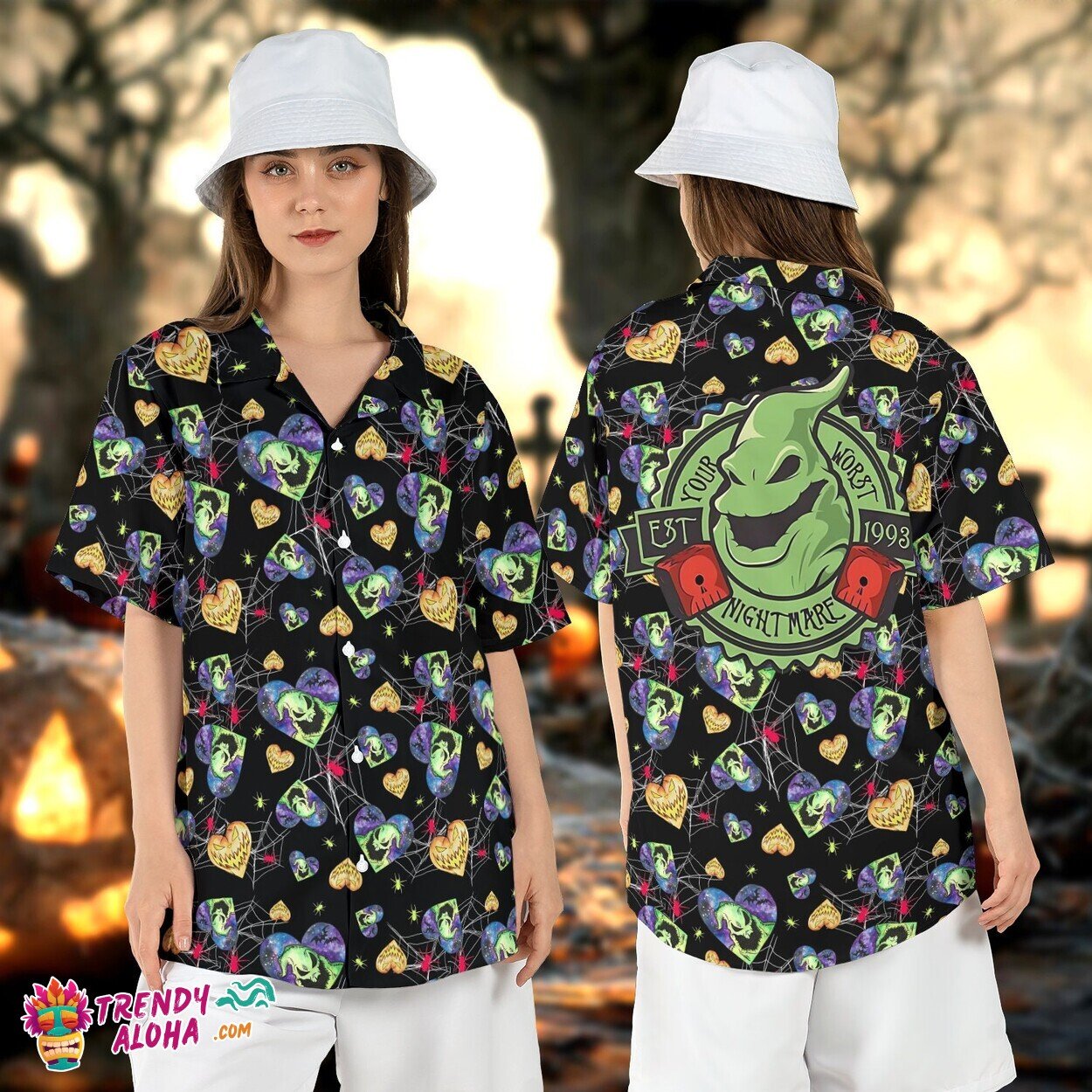 Oogie Boogie Worst Nightmare Hawaiian Horror Themed - Adult & Kids T-Shirts, Sweatshirts & Hoodies apparel design preview 1