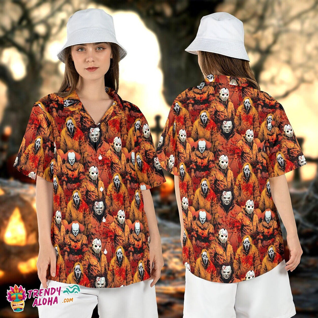 Orange Horror Characters Movie Killers Pennywise - Adult & Kids T-Shirts, Sweatshirts & Hoodies apparel design preview 1