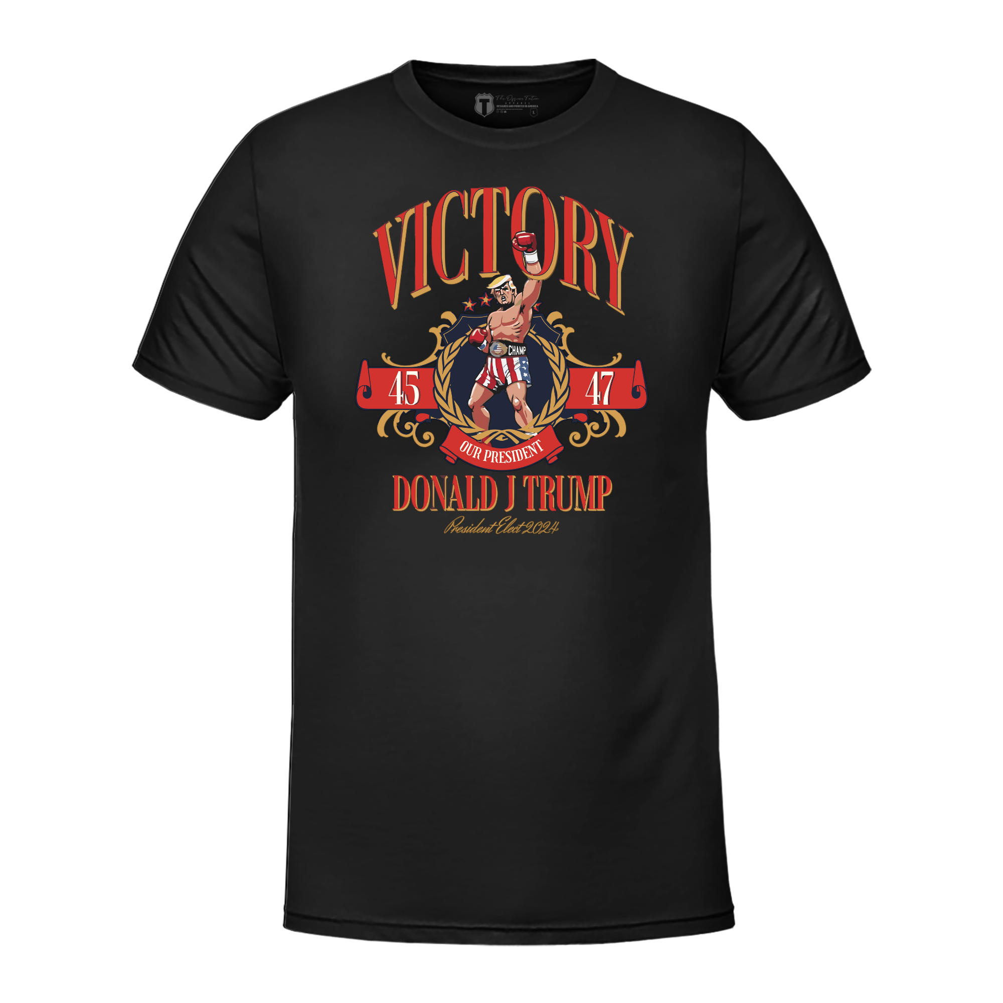Victory Trump Black - Adult & Kids T-Shirts, Sweatshirts & Hoodies apparel design preview 1