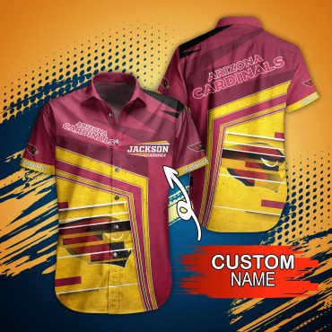 Perrsonalized Arizona Cardinals Bold Motion Hawaiian - Adult & Kids T-Shirts, Sweatshirts & Hoodies apparel design preview 1