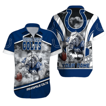 Personalized Indianapolis Colts Tropical Gridiron - Adult & Kids T-Shirts, Sweatshirts & Hoodies apparel design preview 1