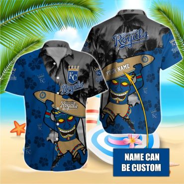 Personalized Kansas City Royals Tiki Surf Hawaiian - Adult & Kids T-Shirts, Sweatshirts & Hoodies apparel design preview 1