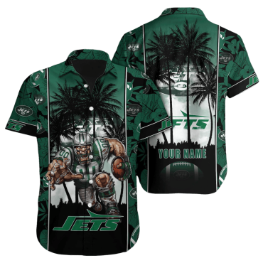 Personalized New York Jets Tropical Paradise Hawaiian - Adult & Kids T-Shirts, Sweatshirts & Hoodies apparel design preview 1