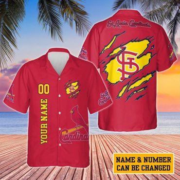 Personalized St. Louis Cardinals Claw Sunset Hawaiian - Adult & Kids T-Shirts, Sweatshirts & Hoodies apparel design preview 1