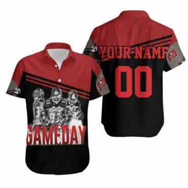 Personalized Tampa Bay Buccaneers 4 Game Day Hawaiian - Adult & Kids T-Shirts, Sweatshirts & Hoodies apparel design preview 1