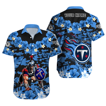 Personalized Tennessee Titans Camouflage Bloom - Adult & Kids T-Shirts, Sweatshirts & Hoodies apparel design preview 1