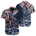 Personalized Tennessee Titans Ocean Bloom Hawaiian - Adult & Kids T-Shirts, Sweatshirts & Hoodies apparel design preview 1