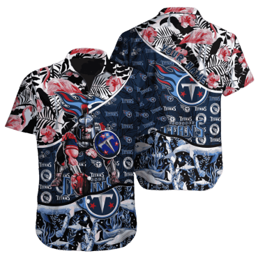 Personalized Tennessee Titans Ocean Bloom Hawaiian - Adult & Kids T-Shirts, Sweatshirts & Hoodies apparel design preview 1