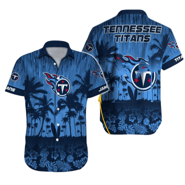 Personalized Tennessee Titans Palm Horizon Hawaiian - Adult & Kids T-Shirts, Sweatshirts & Hoodies apparel design preview 1