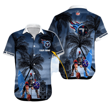 Personalized Tennessee Titans Tiki Warrior Hawaiian - Adult & Kids T-Shirts, Sweatshirts & Hoodies apparel design preview 1
