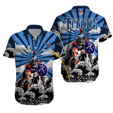 Personalized Tennessee Titans Warrior Sunrise - Adult & Kids T-Shirts, Sweatshirts & Hoodies apparel design preview 1