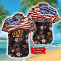 Personalized Washington Commanders Patriotic Floral - Adult & Kids T-Shirts, Sweatshirts & Hoodies apparel design preview 1