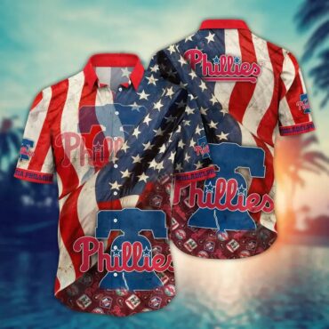 Philadelphia Phillies American Spirit Hawaiian - Adult & Kids T-Shirts, Sweatshirts & Hoodies apparel design preview 1