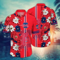 Philadelphia Phillies Bold Floral Stripe Hawaiian - Adult & Kids T-Shirts, Sweatshirts & Hoodies apparel design preview 1