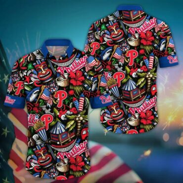 Philadelphia Phillies Carnival Fun Hawaiian - Adult & Kids T-Shirts, Sweatshirts & Hoodies apparel design preview 1