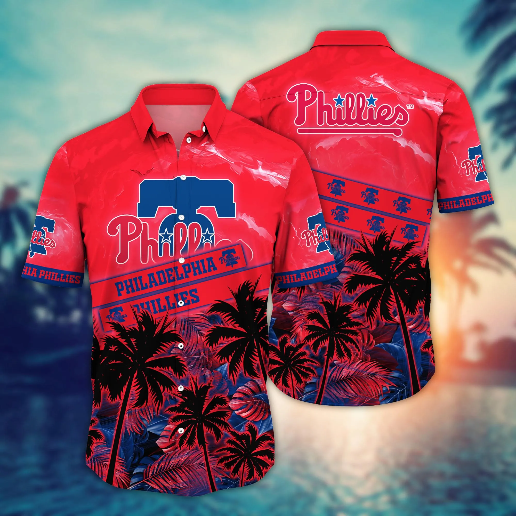 Philadelphia Phillies MLB Hawaiian Leisure Aloha - Adult & Kids T-Shirts, Sweatshirts & Hoodies apparel design preview 1