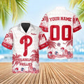 Philadelphia Phillies Tropical Logo Hawaiian - Adult & Kids T-Shirts, Sweatshirts & Hoodies apparel design preview 1