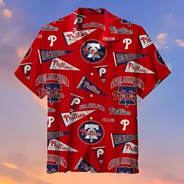 Philadelphia Phillies Vintage Pennant Hawaiian - Adult & Kids T-Shirts, Sweatshirts & Hoodies apparel design preview 1