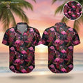 Pink Flamingo Hawaiian Tropical Beach Button Down for - Adult & Kids T-Shirts, Sweatshirts & Hoodies apparel design preview 1