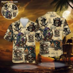 Pirates of the Caribbean Hawaiian Skull Pirate Ship - Adult & Kids T-Shirts, Sweatshirts & Hoodies apparel design preview 1
