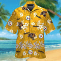 Pittsburg Steelers Short Sleeve Button Up Tropical - Adult & Kids T-Shirts, Sweatshirts & Hoodies apparel design preview 1