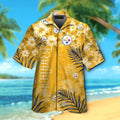 Pittsburg Steelers Short Sleeve Button Up Tropical - Adult & Kids T-Shirts, Sweatshirts & Hoodies apparel design preview 1