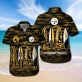 Pittsburg Steelers Short Sleeve Button Up Tropical - Adult & Kids T-Shirts, Sweatshirts & Hoodies apparel design preview 1