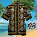 Pittsburg Steelers skull Short Sleeve Button Up - Adult & Kids T-Shirts, Sweatshirts & Hoodies apparel design preview 1
