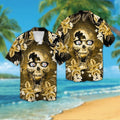 Pittsburg Steelers skull Short Sleeve Button Up - Adult & Kids T-Shirts, Sweatshirts & Hoodies apparel design preview 1