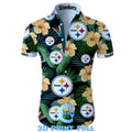 Pittsburg Steelers Tropical Flower Hawaiian White Men - Adult & Kids T-Shirts, Sweatshirts & Hoodies apparel design preview 1