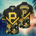 Pittsburgh Pirates Chevron Floral Hawaiian - Adult & Kids T-Shirts, Sweatshirts & Hoodies apparel design preview 1