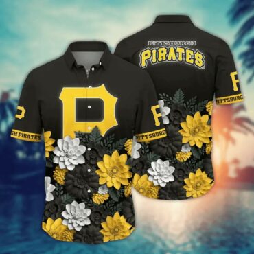 Pittsburgh Pirates Classic Floral Hawaiian - Adult & Kids T-Shirts, Sweatshirts & Hoodies apparel design preview 1