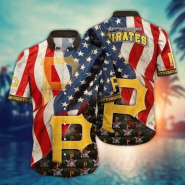 Pittsburgh Pirates Stars Stripes Hawaiian - Adult & Kids T-Shirts, Sweatshirts & Hoodies apparel design preview 1