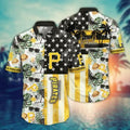 Pittsburgh Pirates Tropical Island Stripe Hawaiian - Adult & Kids T-Shirts, Sweatshirts & Hoodies apparel design preview 1
